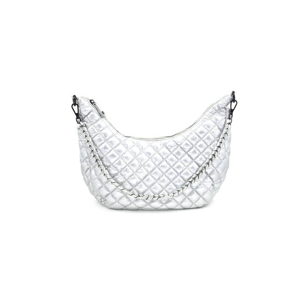 NEW BC HANDBAGS marly nylon bag in silver